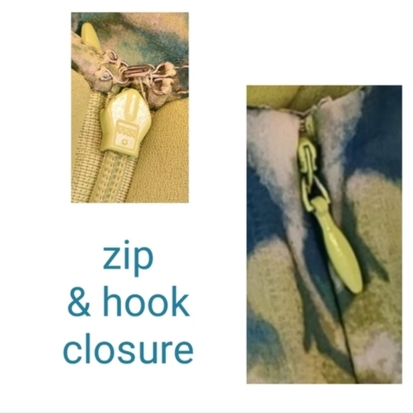 Silk Skirt Green Watercolor Floral - Picture 4 of 6